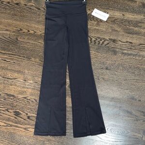NWT ATHLETA Elation Black Split Flare Leggings